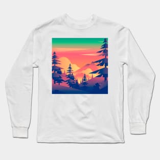 Mountain Sunset Long Sleeve T-Shirt